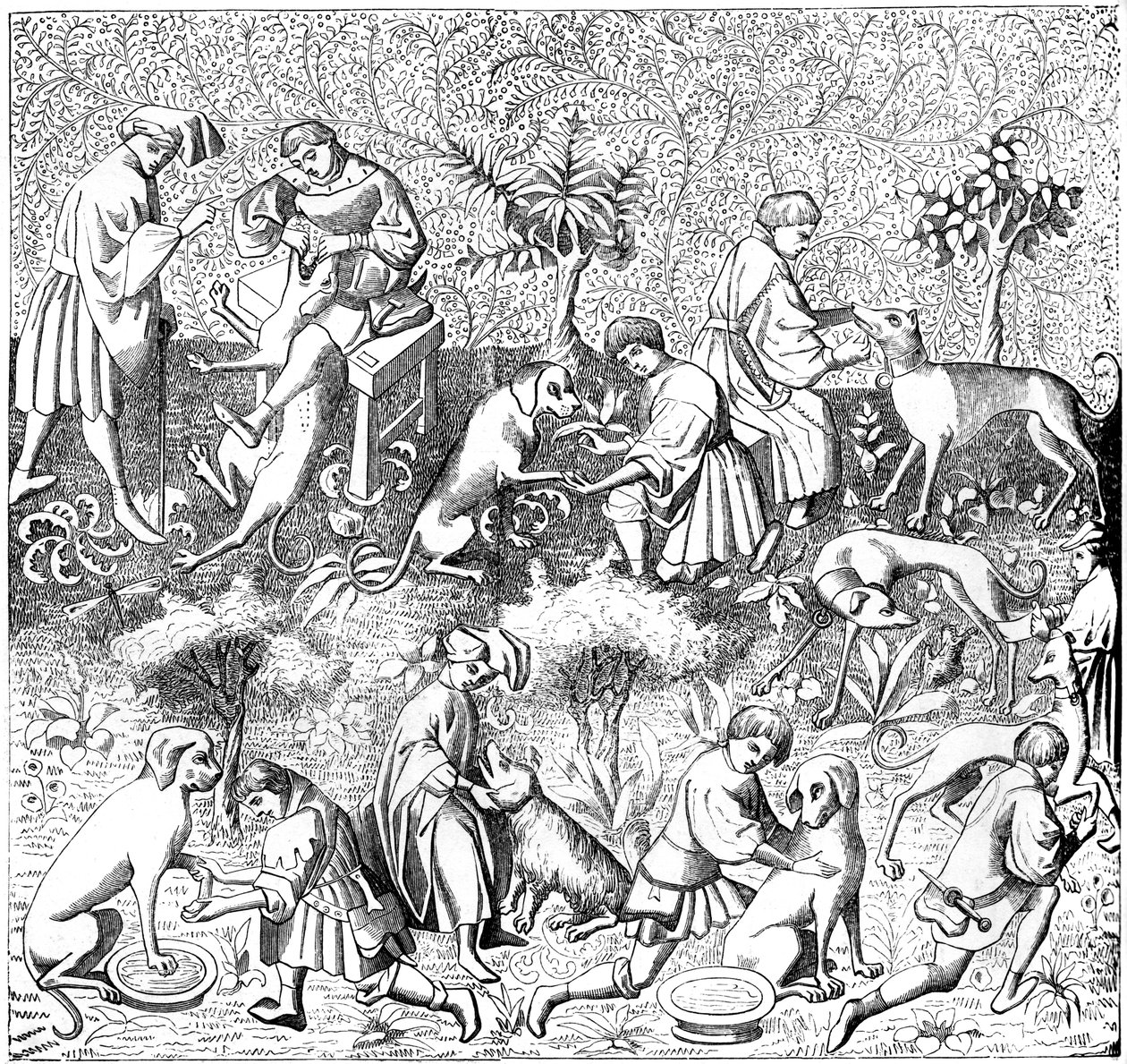 Ziekten van Honden en hun Genezing, 14e eeuw, 1849 door Unbekannt