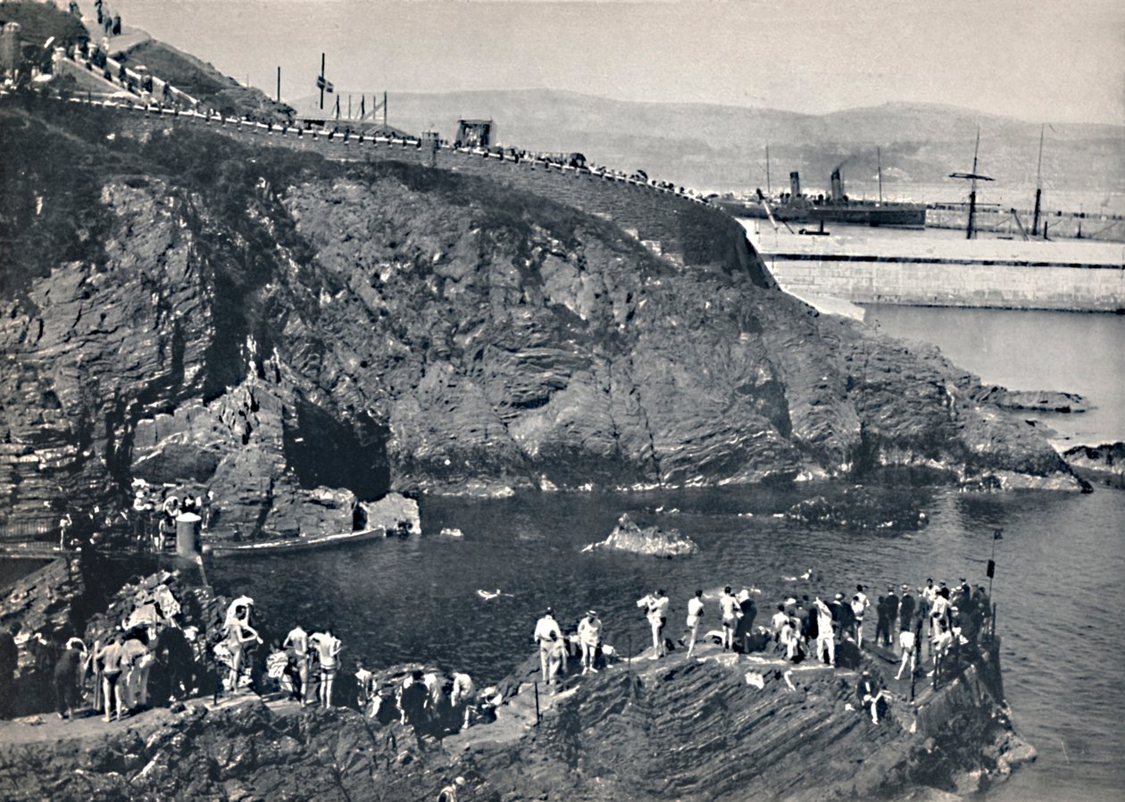Douglas - De badplaats bij Port Skillion, 1895 door Unbekannt