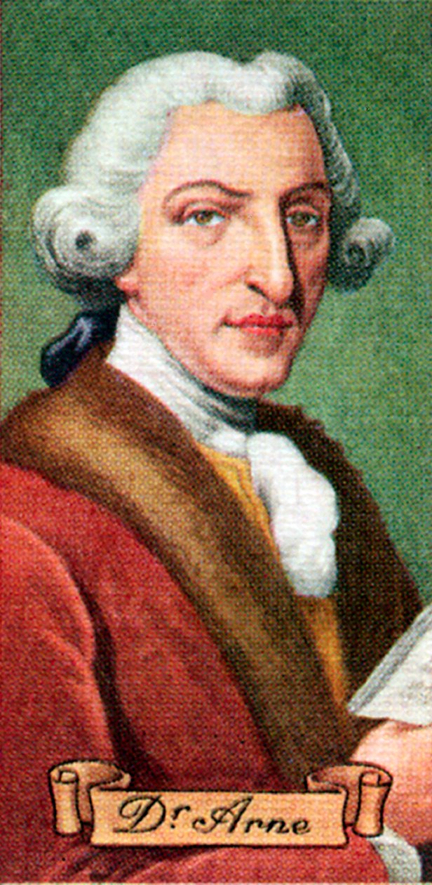 Dr. Arne, stoffeerder en componist, uit een serie sigarettenkaartjes, 1935 door Unbekannt