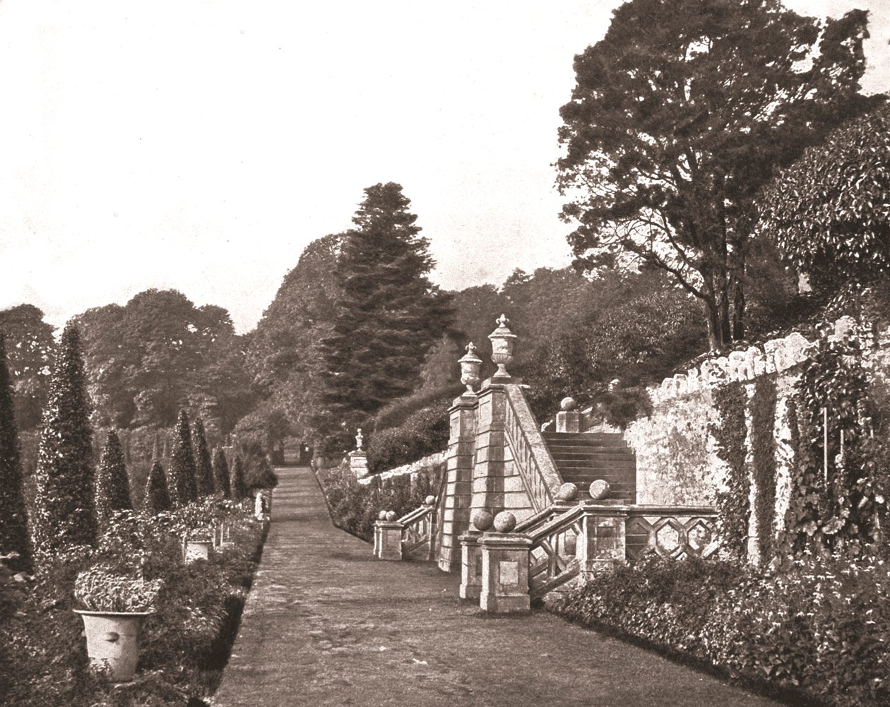 Drummond Castle tuinen, Perthshire, Schotland, 1894 door Unbekannt