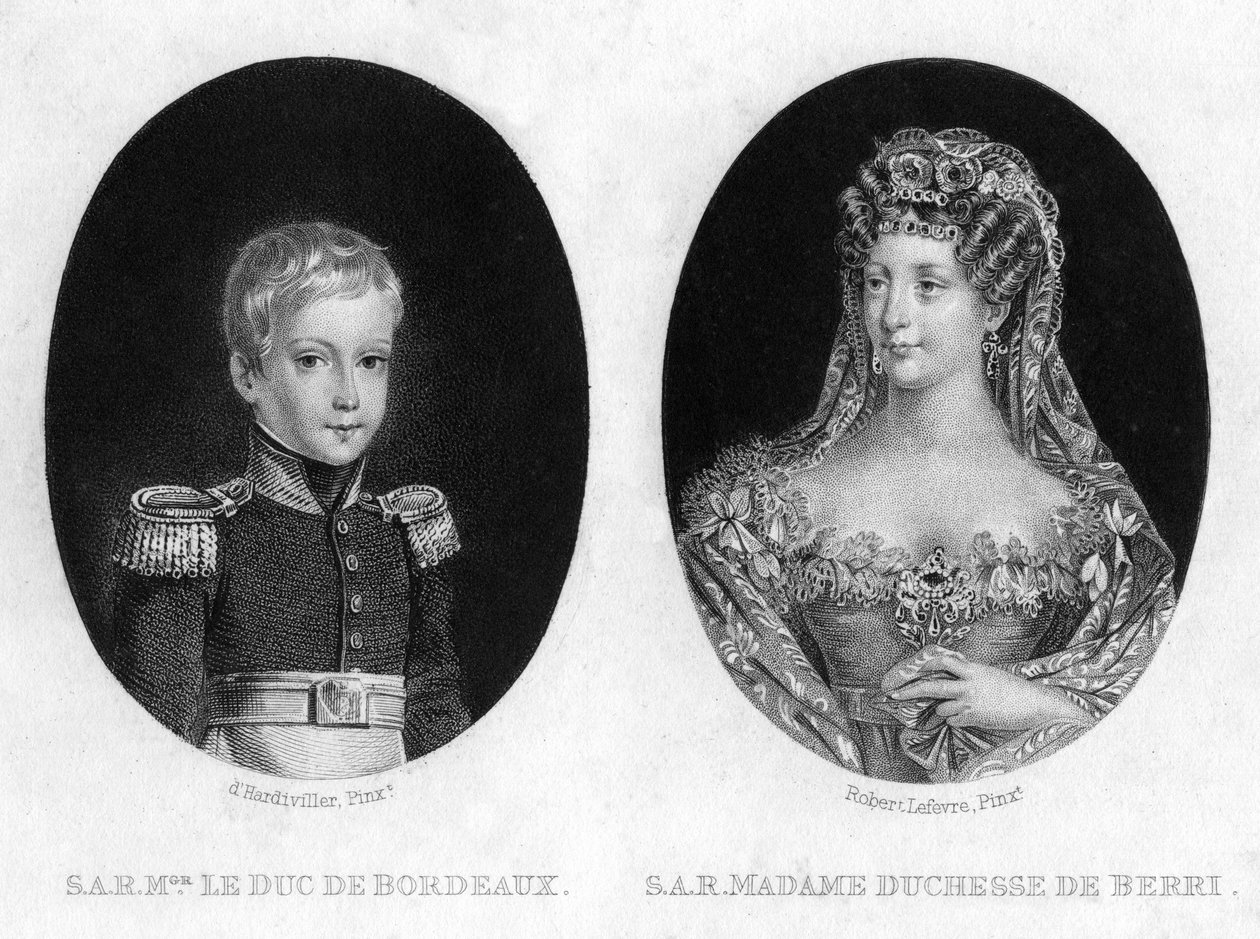 Hertog van Bordeaux en de hertogin van Berri door Unbekannt
