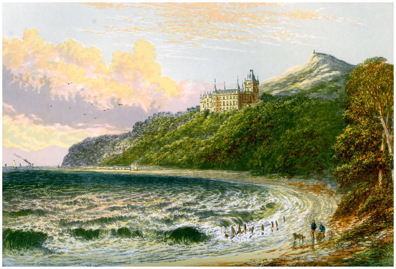 Dunrobin Kasteel, Sutherland, Schotland, huis van de Hertog van Sutherland, ca 1880 door Unbekannt