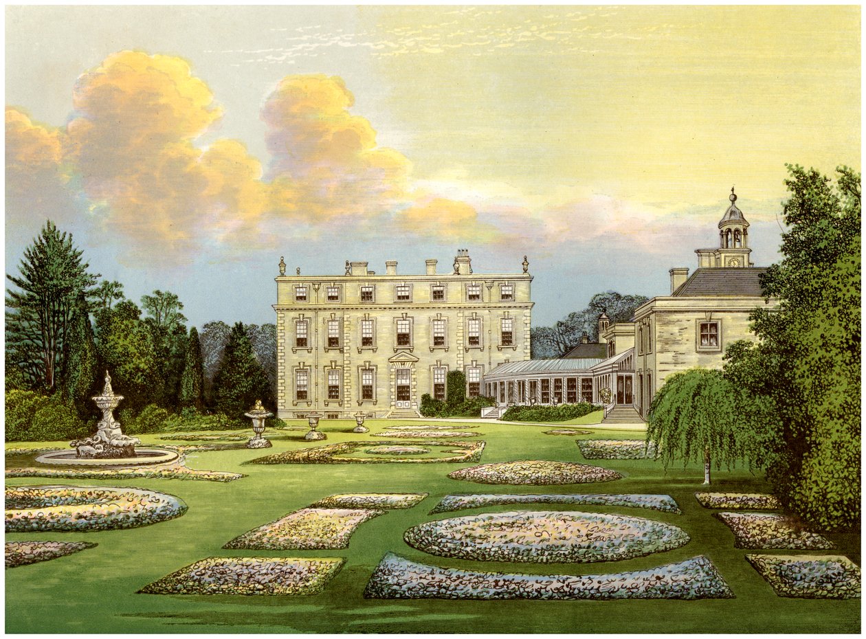 Dytchley House, Oxfordshire, huis van burggraaf Dillon, ca. 1880 door Unbekannt