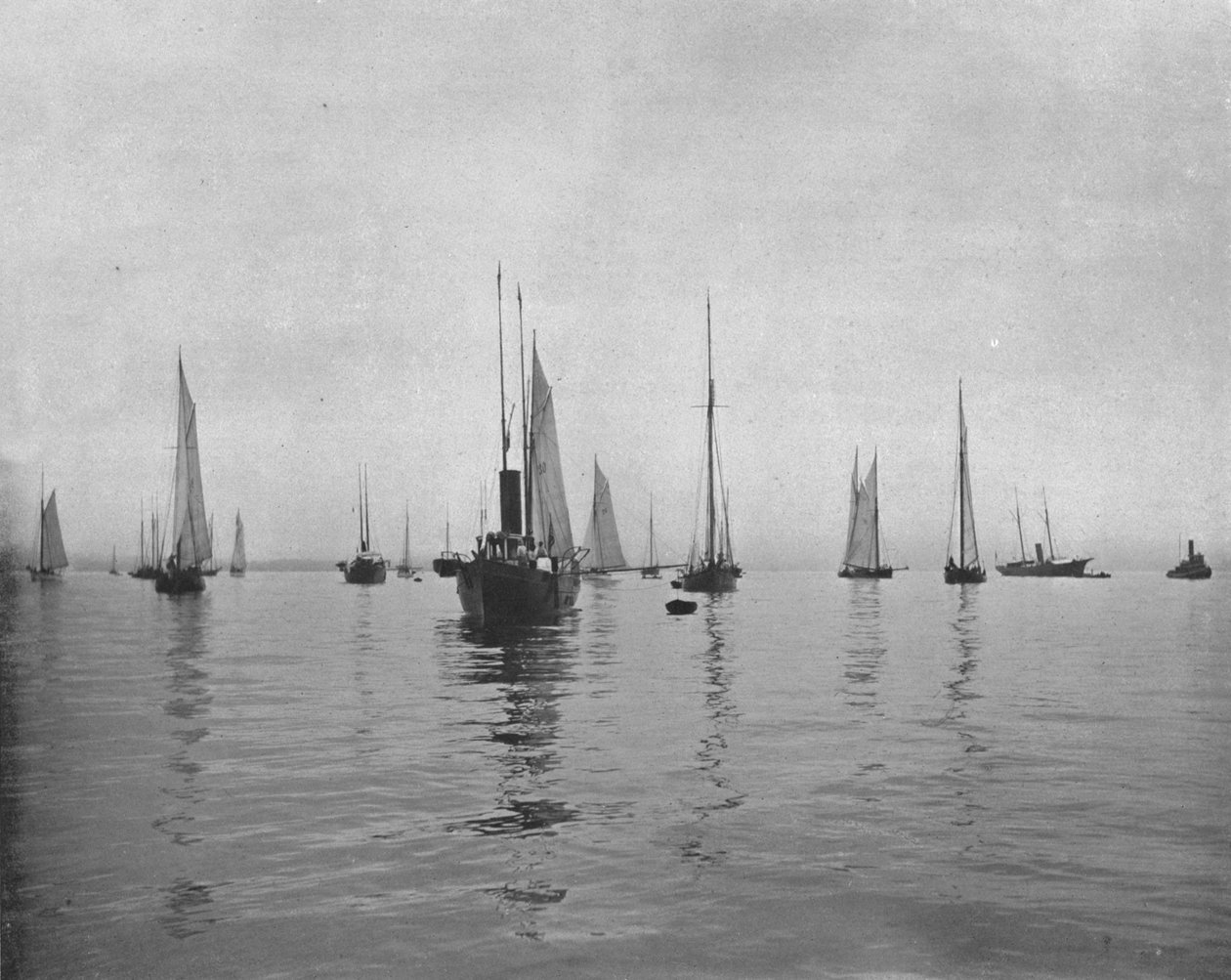 Vroege ochtend in New York Bay, VS door Unbekannt