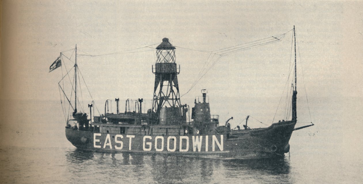 East Goodwin Lichtschip anderhalve mijl ten oosten van de Goodwin Sands, 1937 door Unbekannt