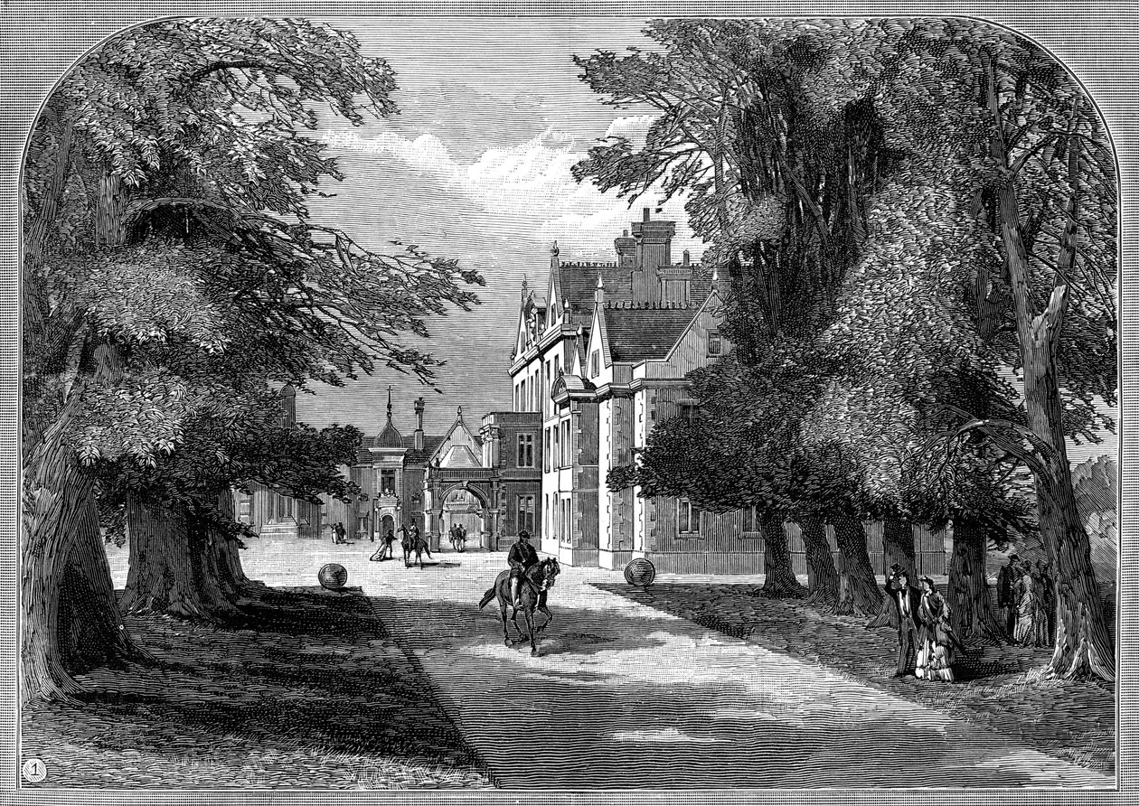 Oostelijke voorkant en hoofdingang, Sandringham, Norfolk, 1887 door Unbekannt