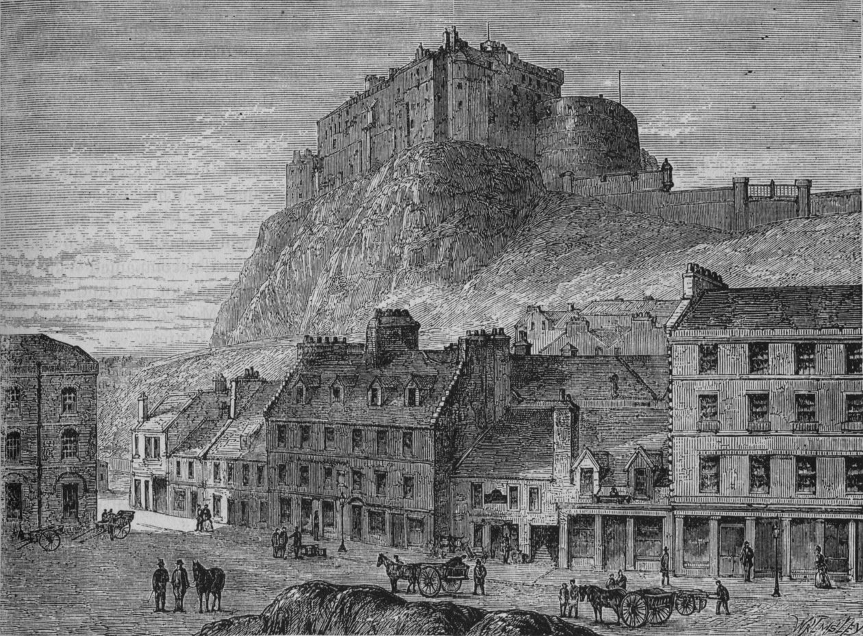 Kasteel van Edinburgh, ca. 1880 door Unbekannt