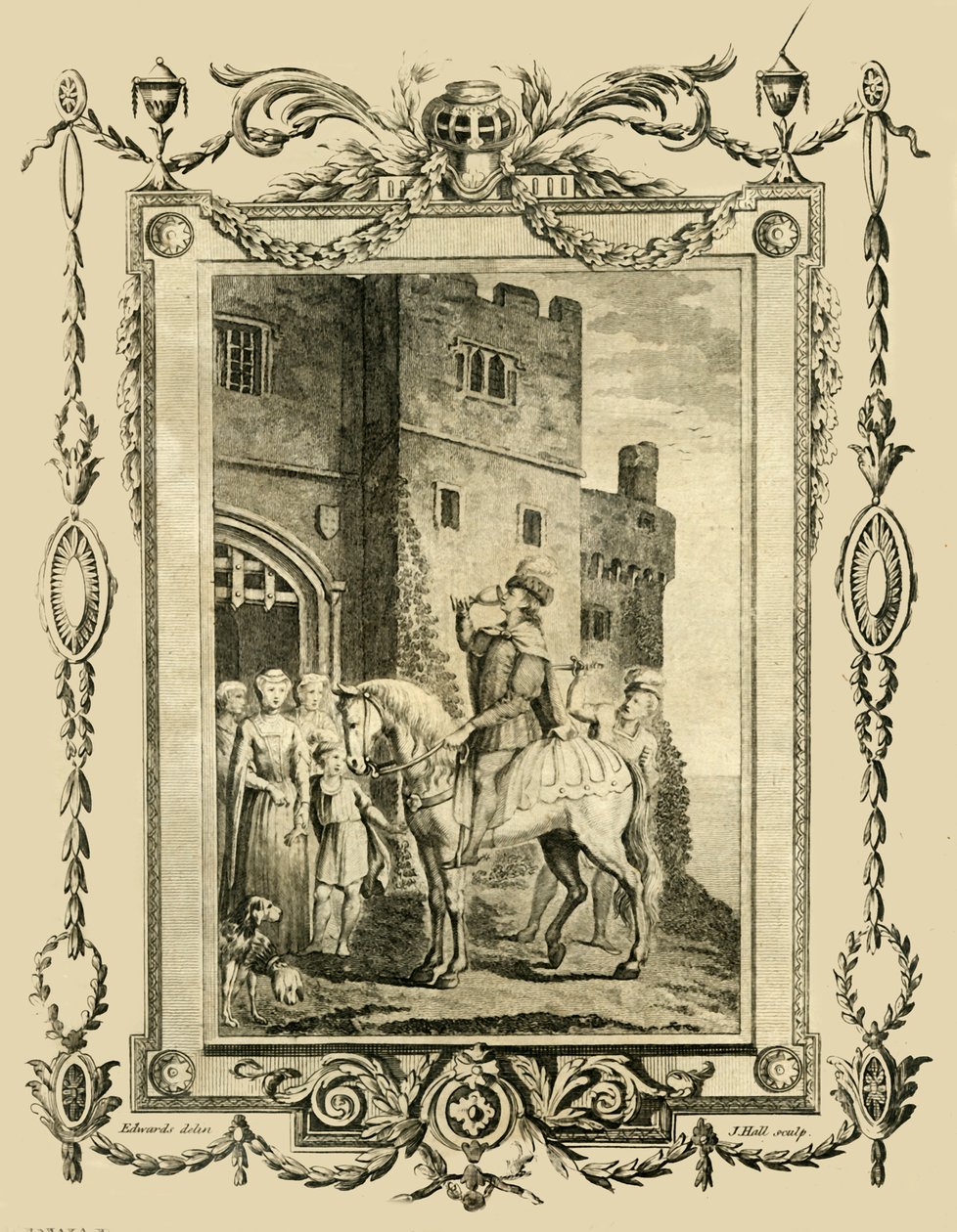 Edward de Martelaar gestoken in opdracht van zijn stiefmoeder, Elfrida, in Corfe Castle, 978, 1783 door Unbekannt