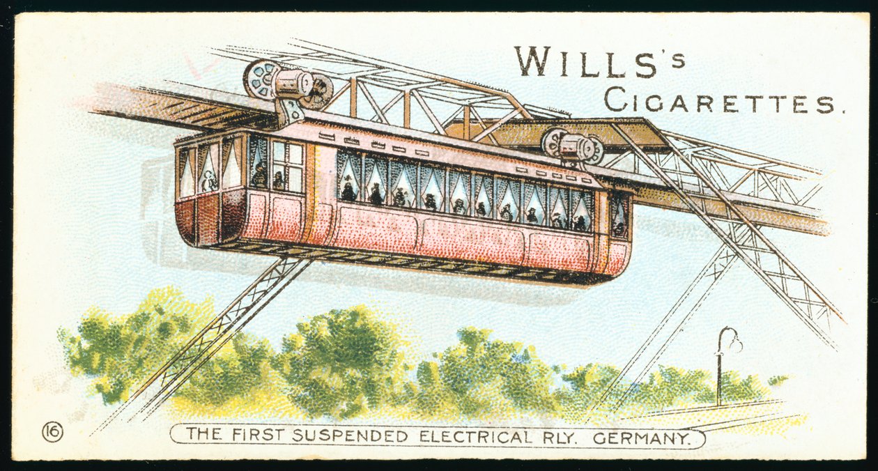 Elektrische monorail bij Barmen-Elberfeld nu Wuppertal, Duitsland, 1901 door Unbekannt