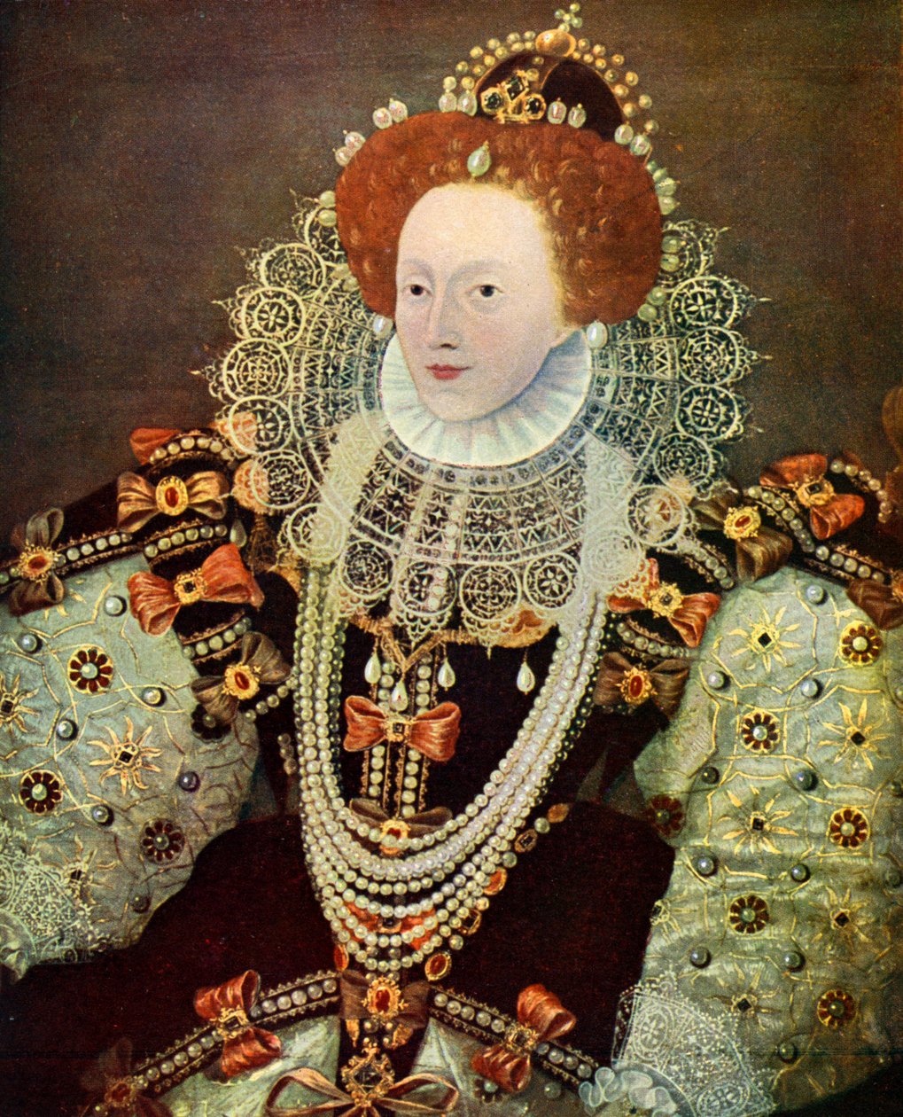 Elizabeth I, koningin van Engeland en Ierland, ca. 1588, ca. 1902-1905 door Unbekannt