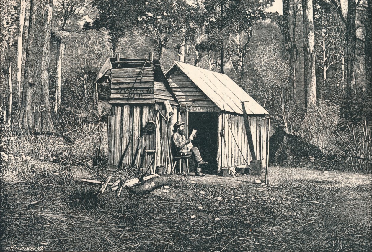 Kampement van Australische squatter, 1896 door Unbekannt