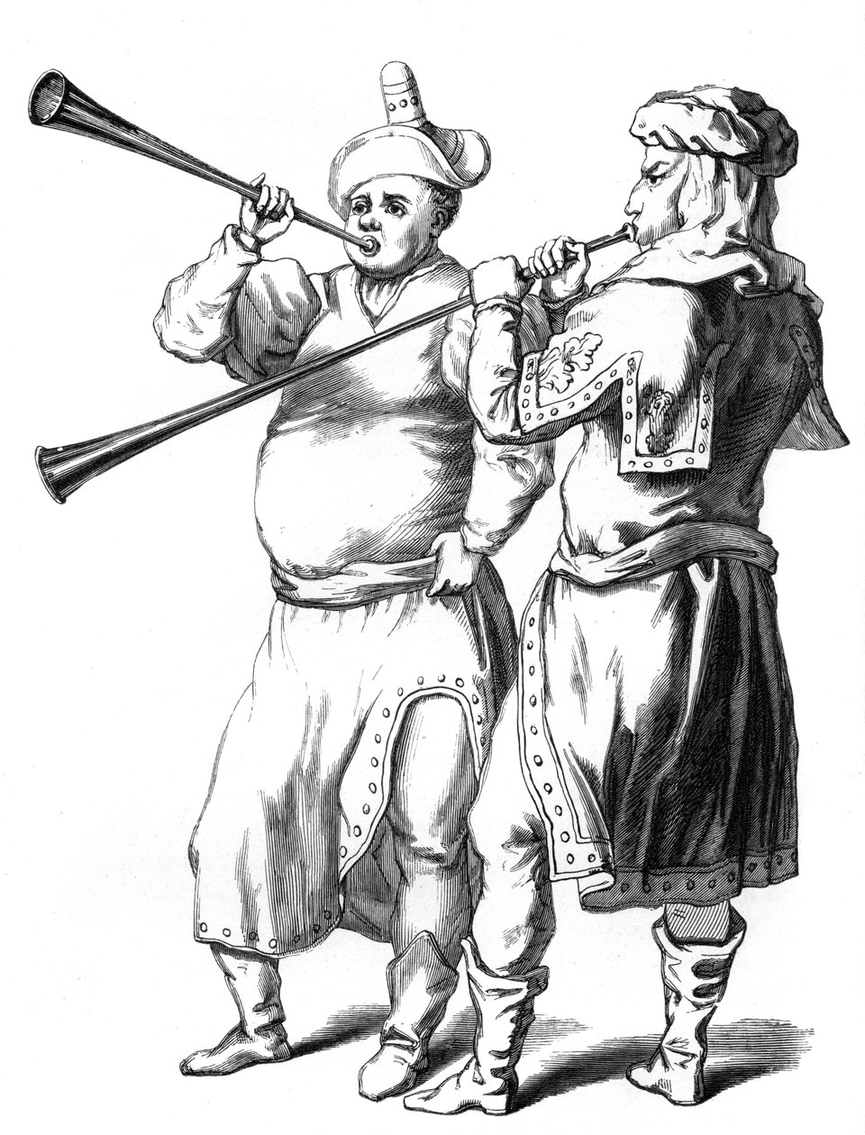 Engelse trompetters, 1375, 1849 door Unbekannt
