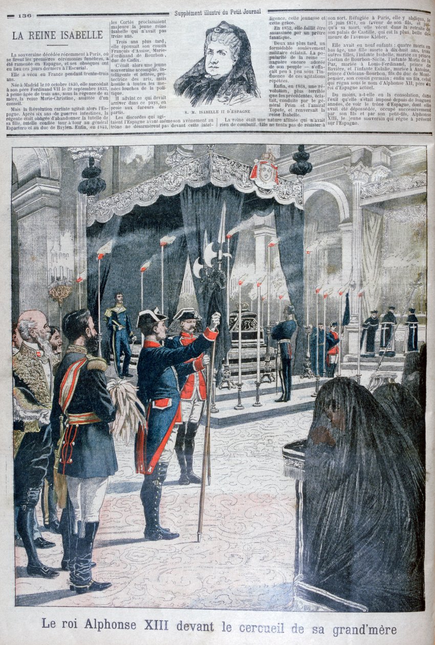 Graflegging van Isabella II van Spanje, Klooster van El Escorial, 1904 door Unbekannt