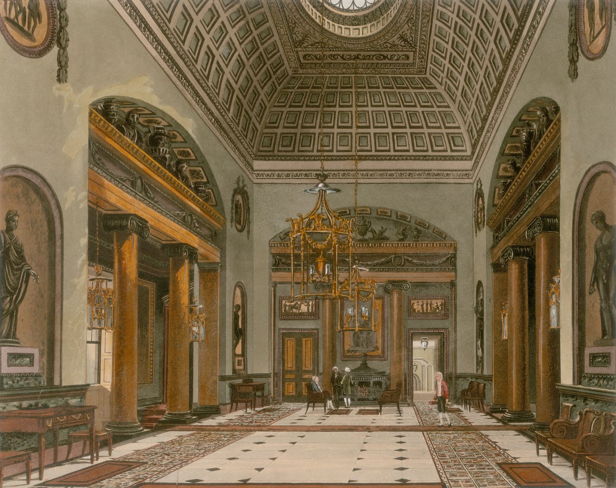 Inkomhal van het Carlton House, Westminster, Londen door Unbekannt