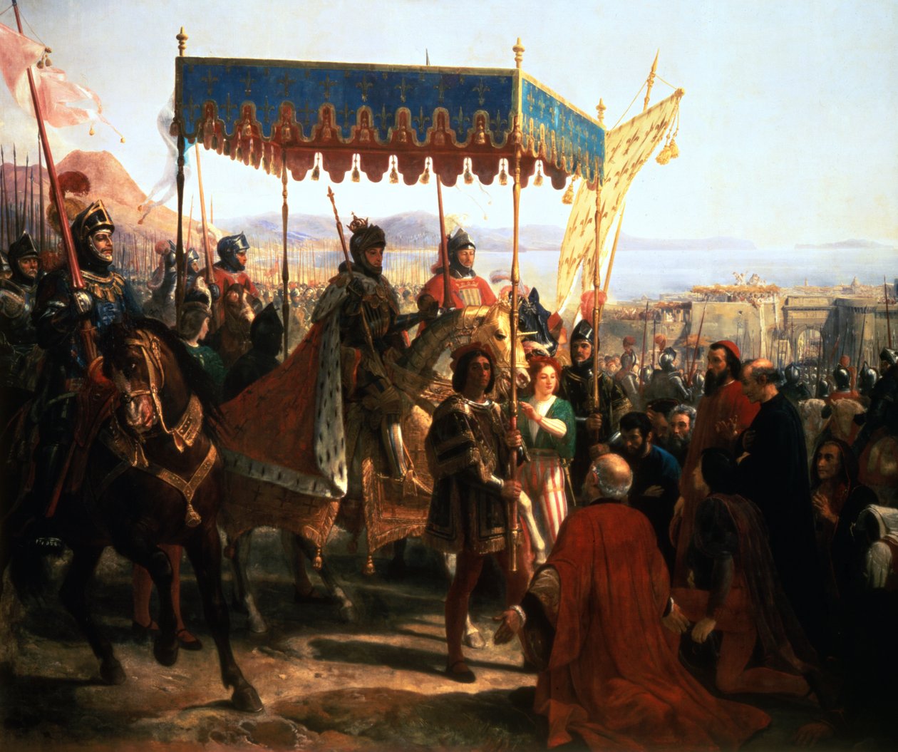 Intocht van Karel VIII in Napels, 12 mei 1495 door Unbekannt