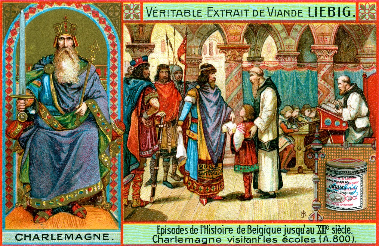 Episodes in de geschiedenis van België tot de 13e eeuw: Karel de Grote, ca. 1900 door Unbekannt