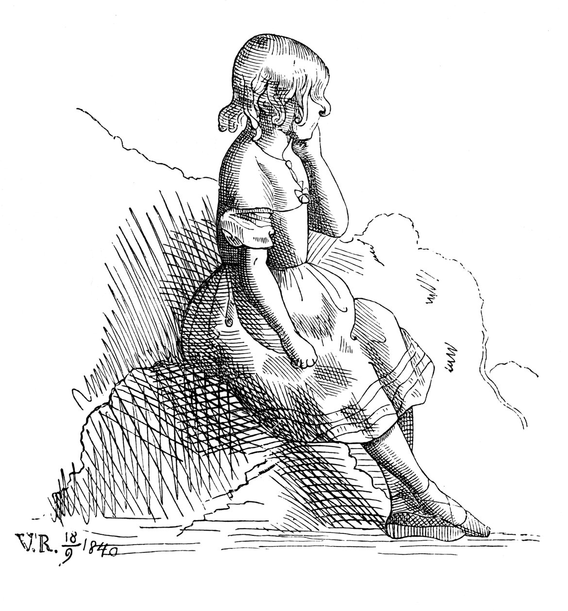 Ets door Koningin Victoria, 1840, 1900 door Unbekannt
