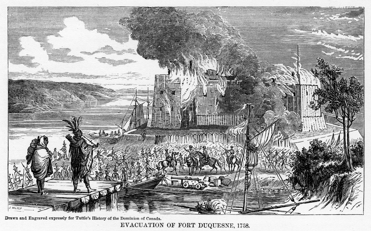 Evacuatie van Fort Duquesne, 1758, 1877 door Unbekannt