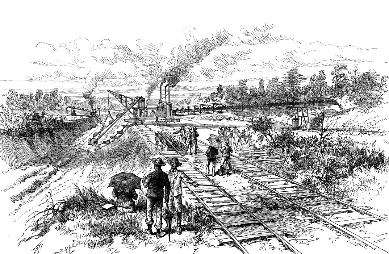 Uitgraving van het Panamakanaal, 1888 door Unbekannt