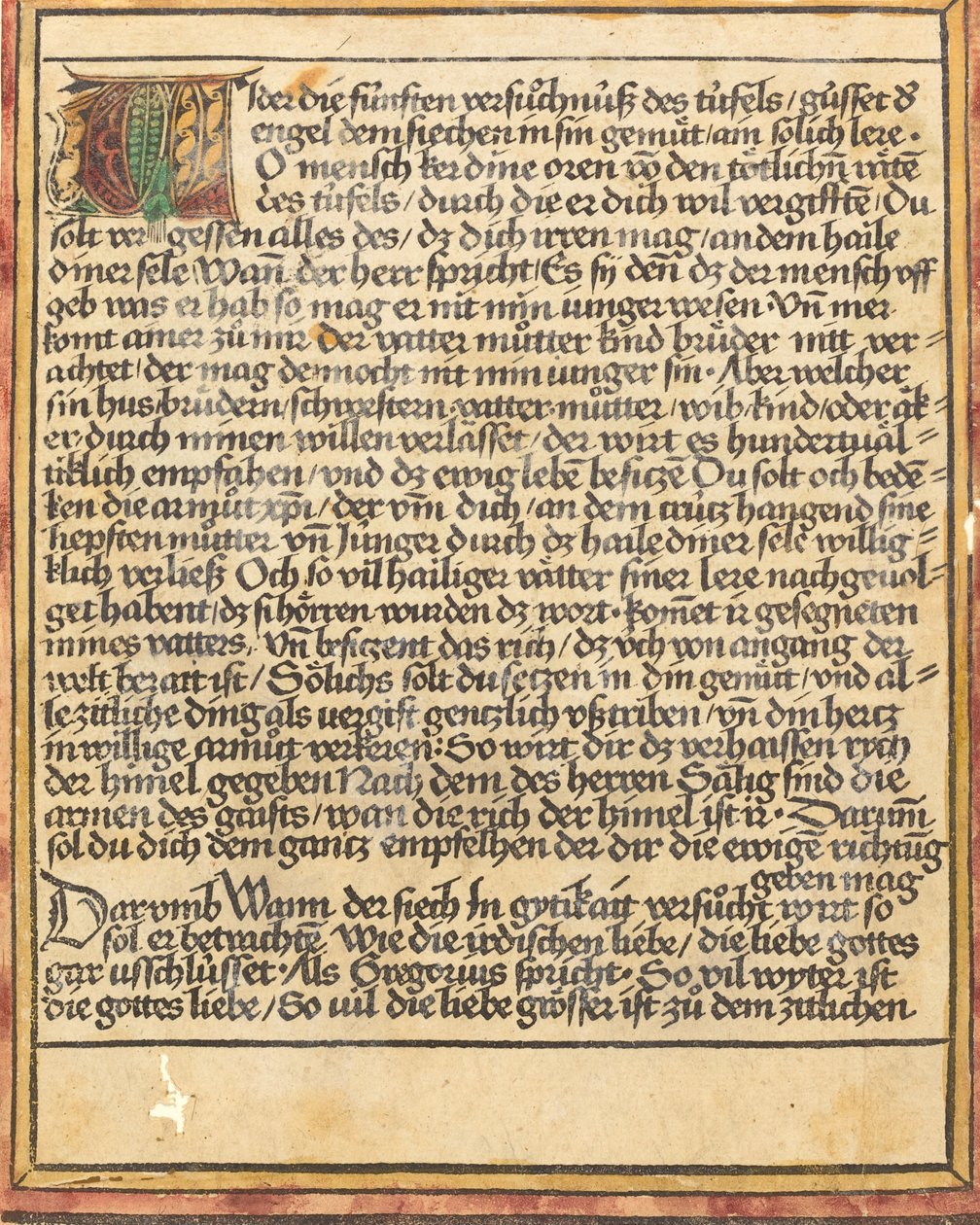 Aansporing tegen Hebzucht, ca. 1470-1475 door Unbekannt