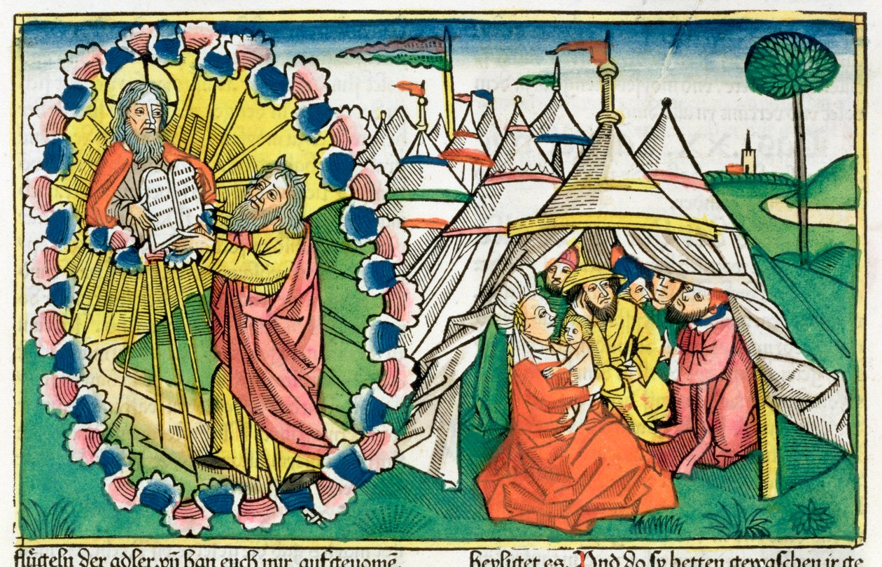Exodus 20:1-5: Mozes ontvangt de Tien Geboden door Unbekannt