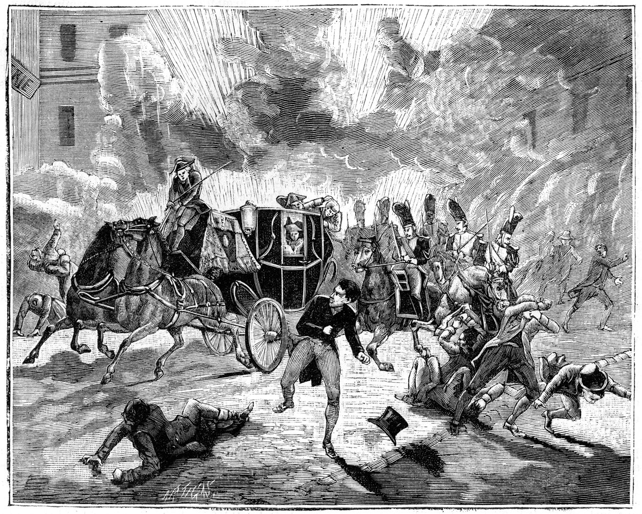 Explosie op de Rue de la Loi, Parijs, Frankrijk, 24 december 1800 1882-1884 door Unbekannt