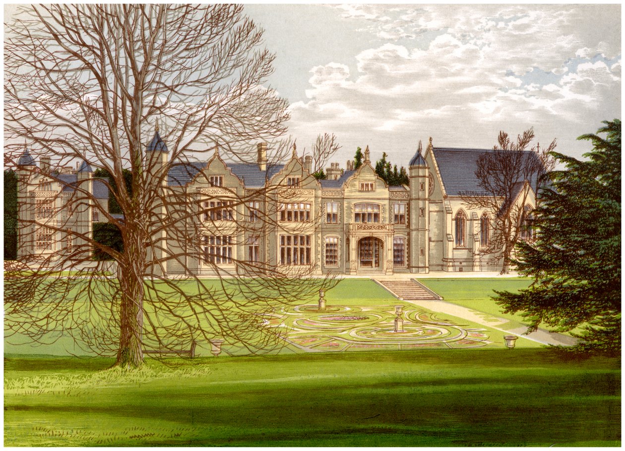 Exton House, Rutland, huis van de Graaf van Gainsborough, ca. 1880 door Unbekannt