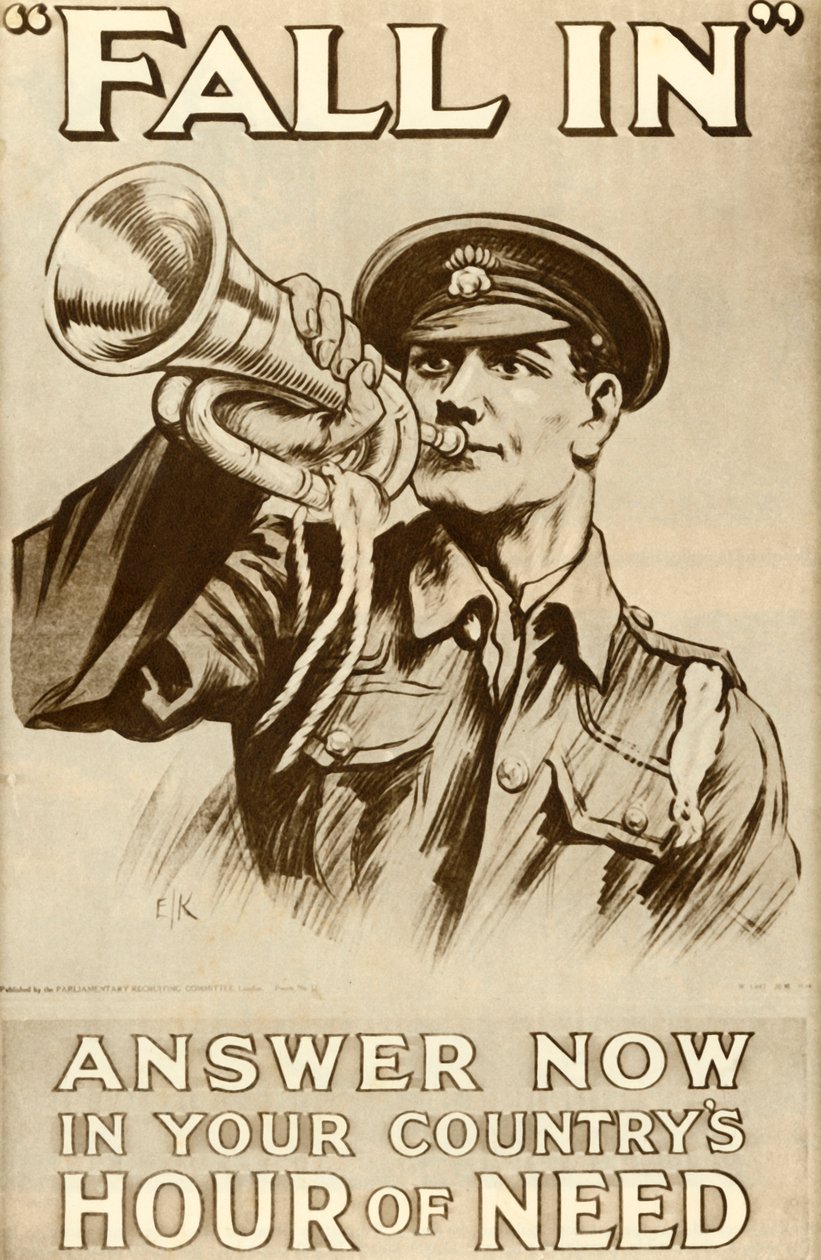 Val in: Antwoord nu in het uur van nood van uw land, 1915 door Unbekannt