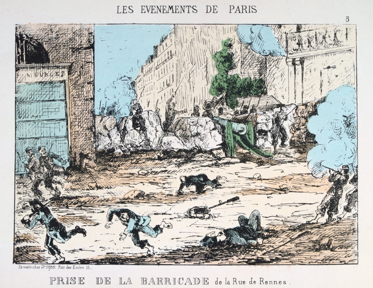Val van de Parijse Commune, 1871 door Unbekannt