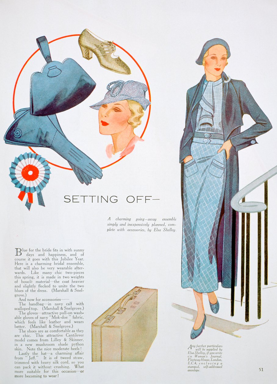 Mode-illustratie, 1935 door Unbekannt