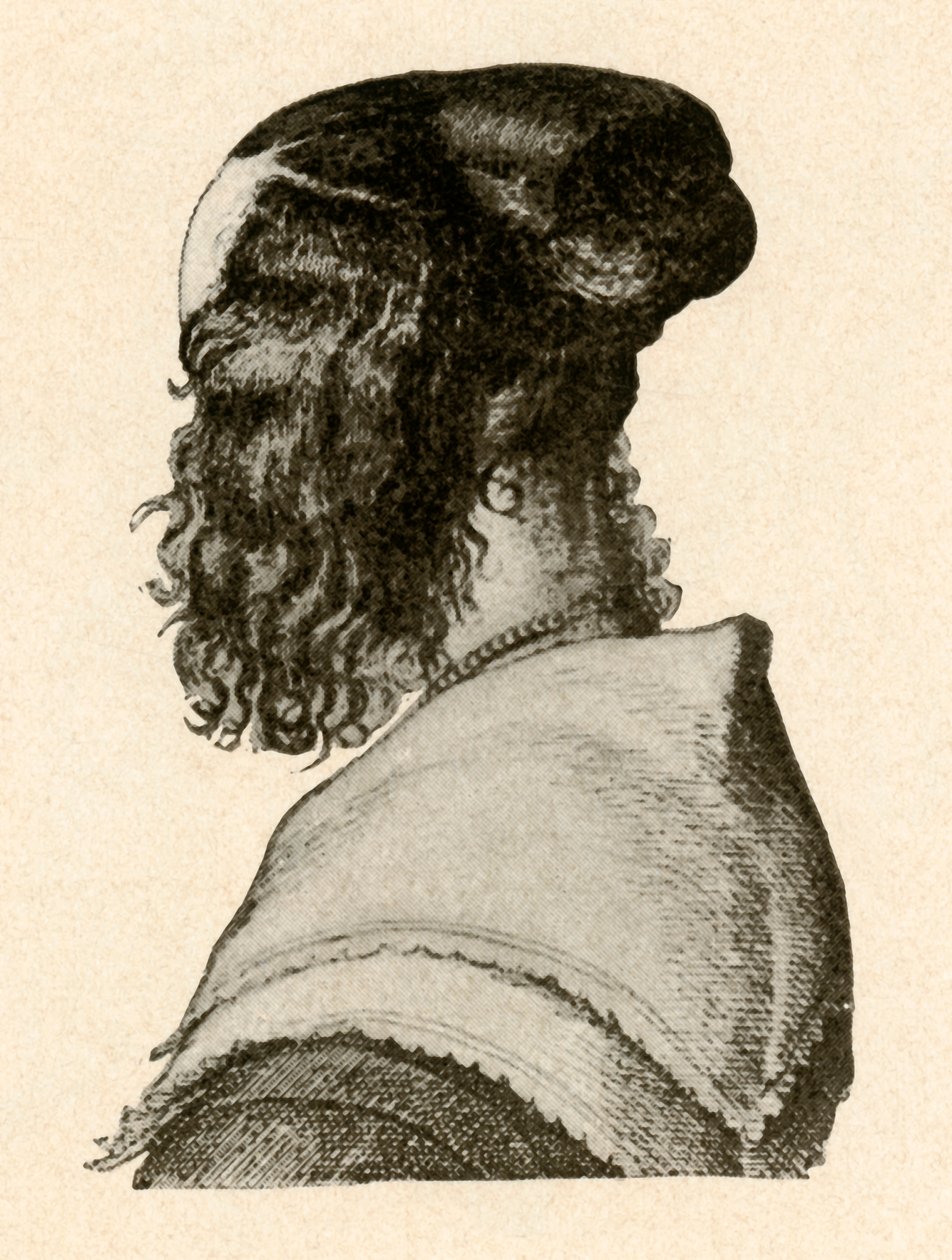Modieuze haarstijl, regeerperiodes van Charles I en II, ca. 1620-1680, 1937 door Unbekannt
