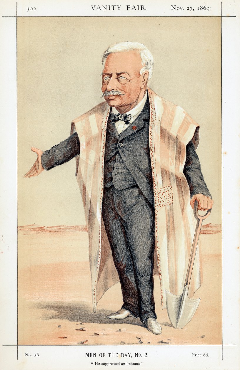 Ferdinand de Lesseps, Franse diplomaat en ondernemer, 1869 door Unbekannt