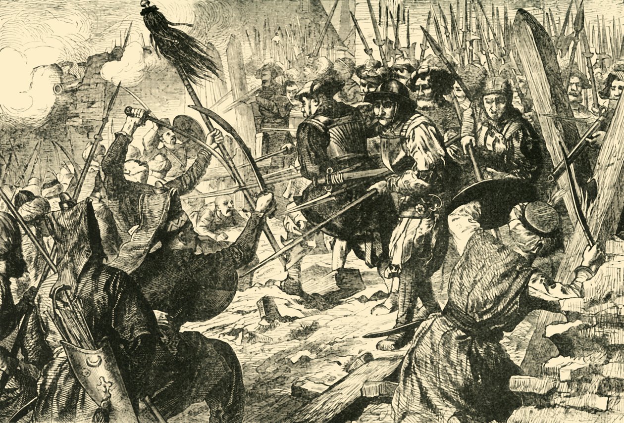 Laatste aanval van de Turken tijdens hun eerste belegering van Wenen 1529, 1890 door Unbekannt
