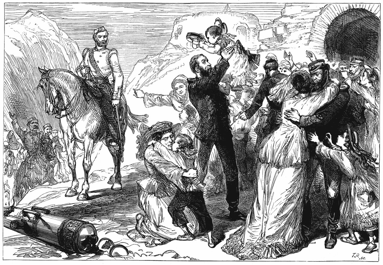 Eerste Anglo-Afghaanse Oorlog 1838-1842, ca. 1880 door Unbekannt