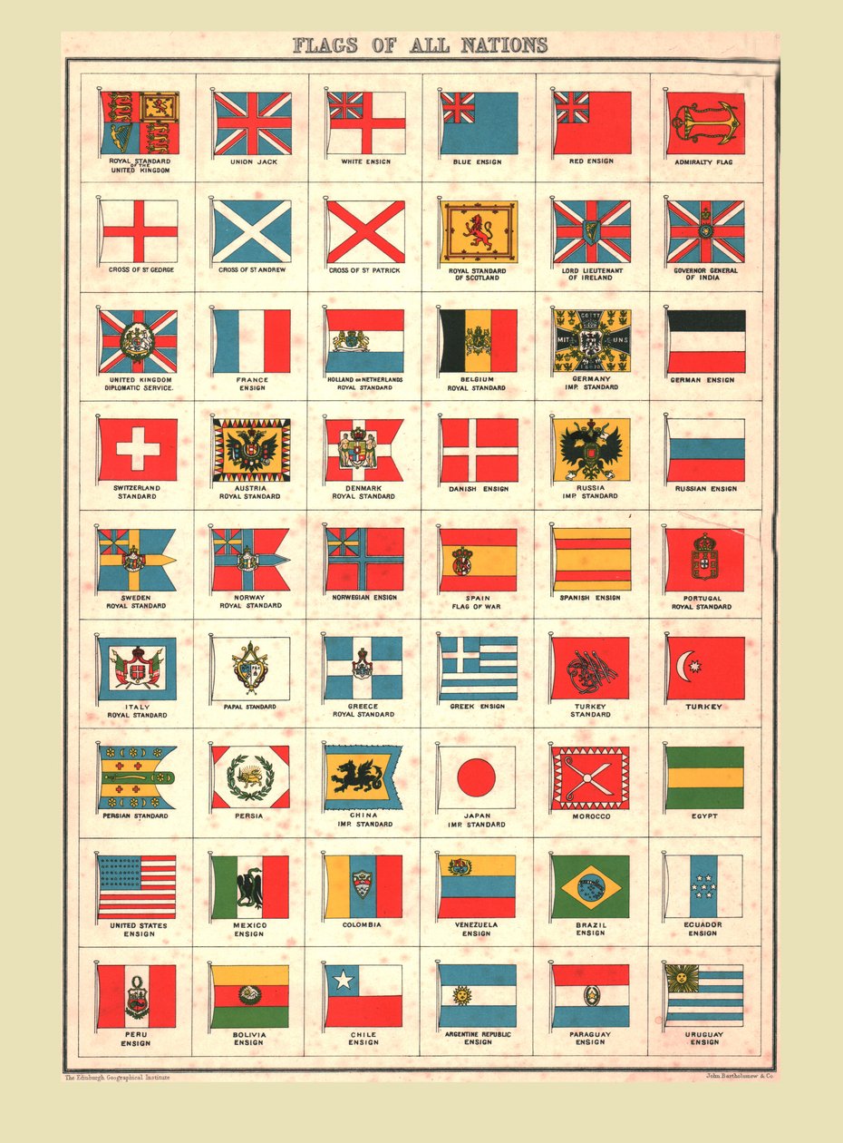 Vlaggen van alle naties, 1902 door Unbekannt