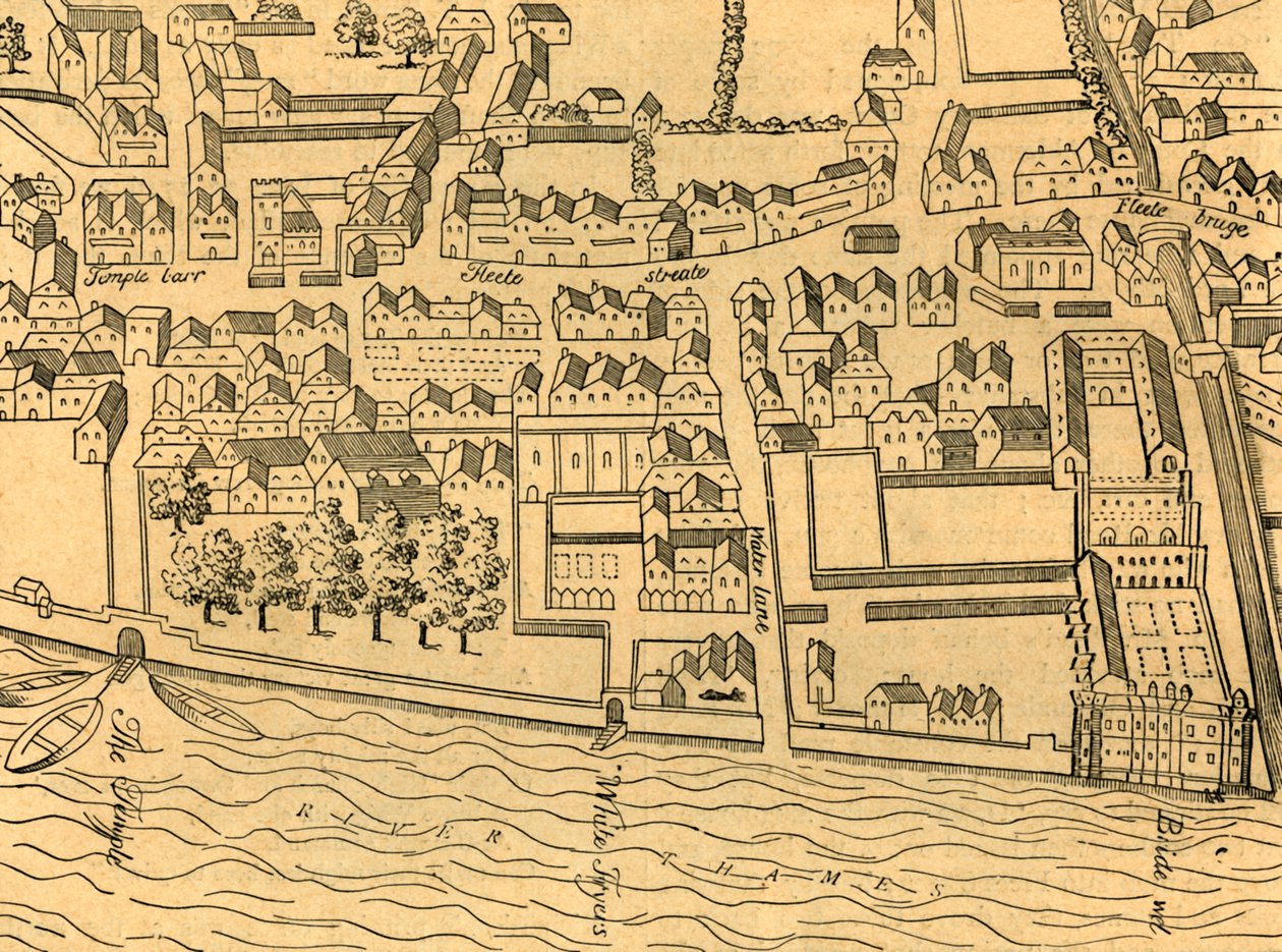 Fleet Street, De Tempel, Etc., 1897 door Unbekannt