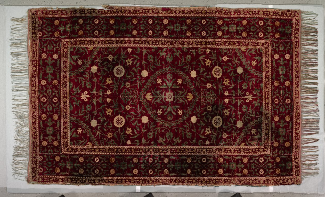 Vloerkleed met medaillonpatroon, 1650-1700 door Unbekannt