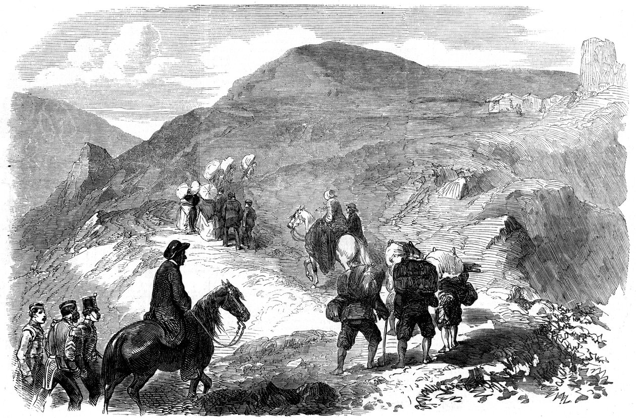 Florence Nightingale bezoekt de hutziekenhuizen in Balaclava, 1855 door Unbekannt