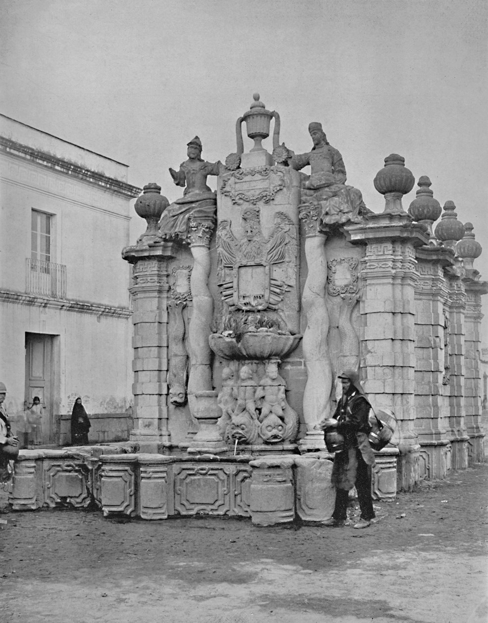 Fontein van de Vallende Wateren, Mexico-Stad, ca. 1897 door Unbekannt