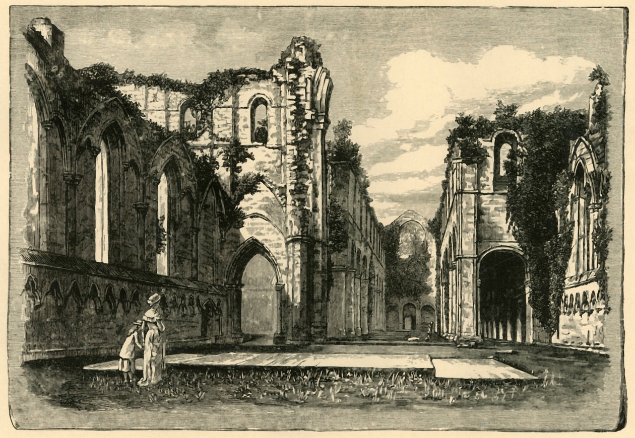 Fountains Abbey, 1898 door Unbekannt