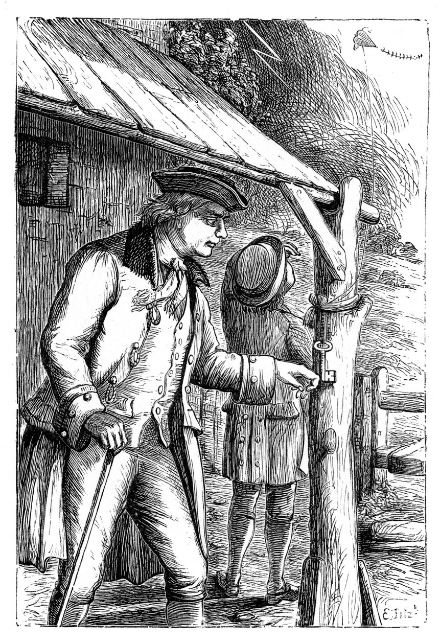 Franklins vliegerexperiment, ca. 1752, 1869 door Unbekannt