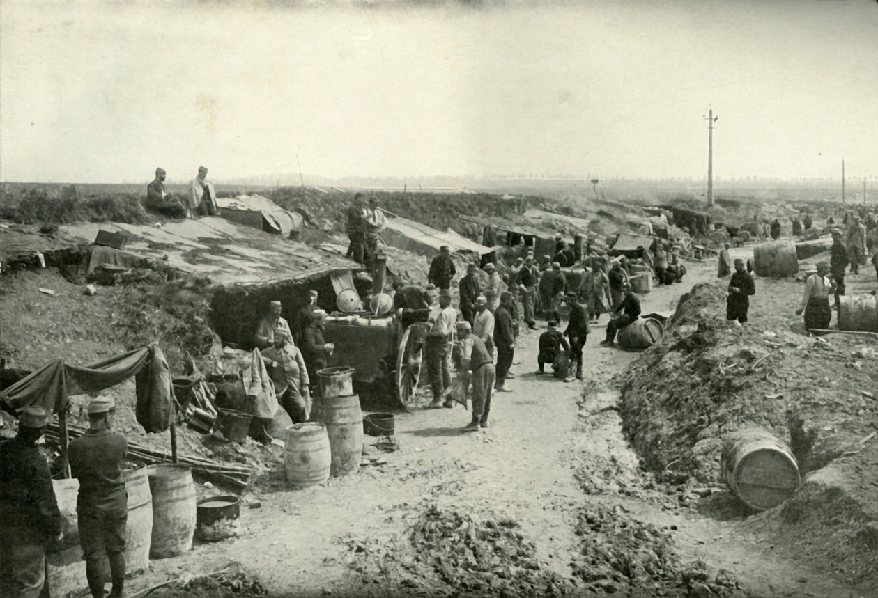Franse veldkeukens achter de vuurlinie, 1919 door Unbekannt