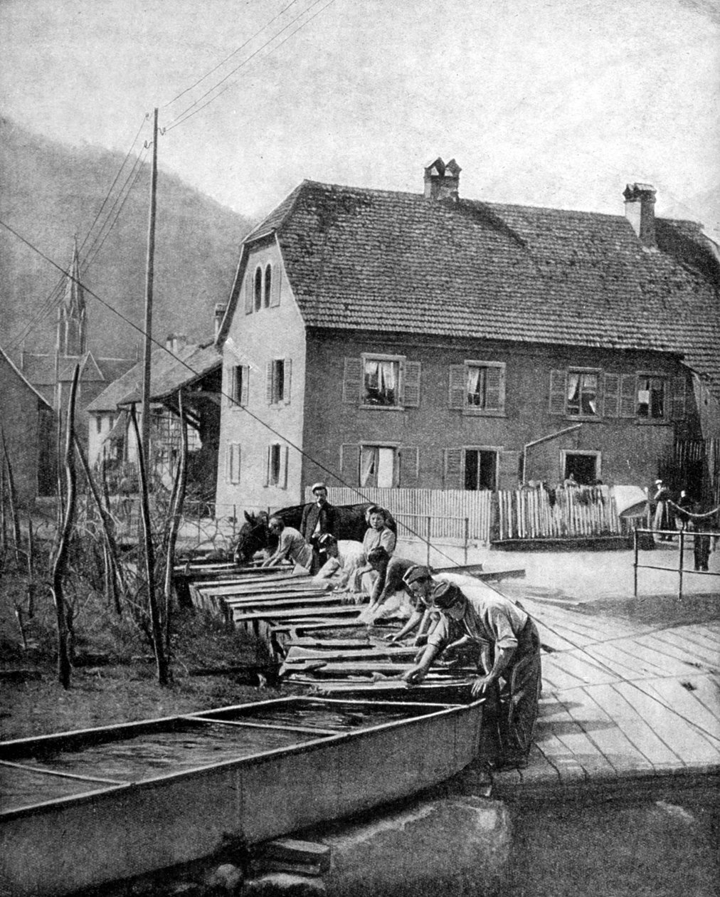 Franse soldaten doen hun was, Eerste Wereldoorlog, 1915 door Unbekannt