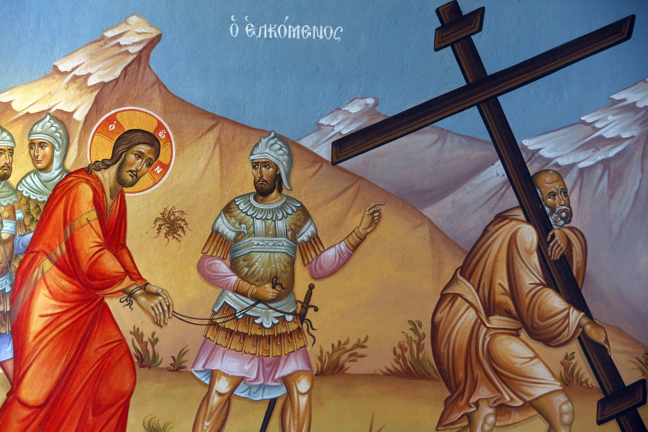 Fresco in Heilige Kruiskerk, Pedoulas. Christus