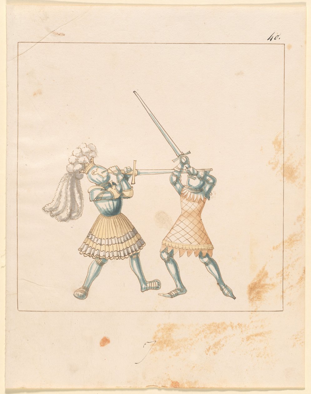 Freydal, Het Boek van Toernooien en Jousts van Keizer Maximiliaan I: Gevechten...Plaat 157, ca. 1515 door Unbekannt