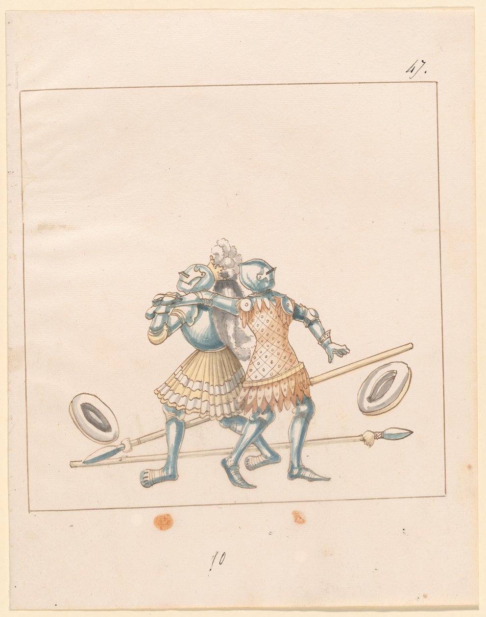 Freydal, Het Boek van Toernooien en Jousts van Keizer Maximiliaan I: Gevechten...Plaat 152, ca. 1515 door Unbekannt