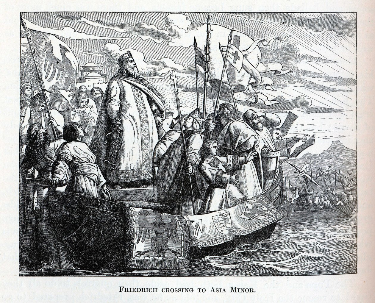 Friedrich steekt over naar Klein-Azië, 1882 door Unbekannt
