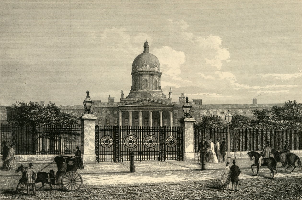 Vooraanzicht van Bethlehem Hospital, ca. 1876 door Unbekannt
