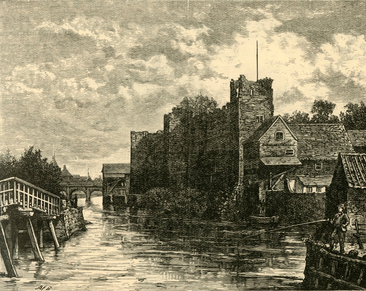 Voorkant van Newark Castle door Unbekannt