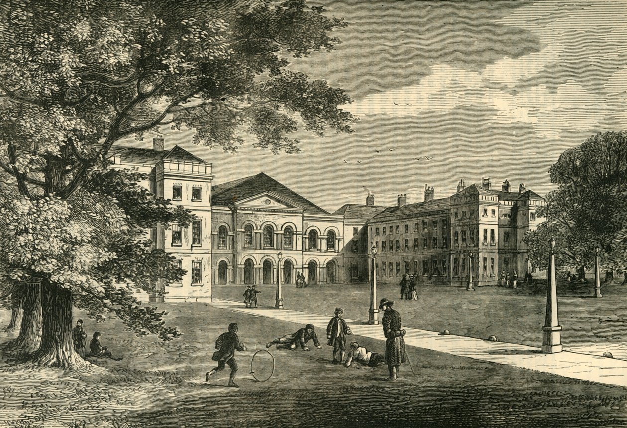 Voorzijde van het Foundling Hospital door Unbekannt